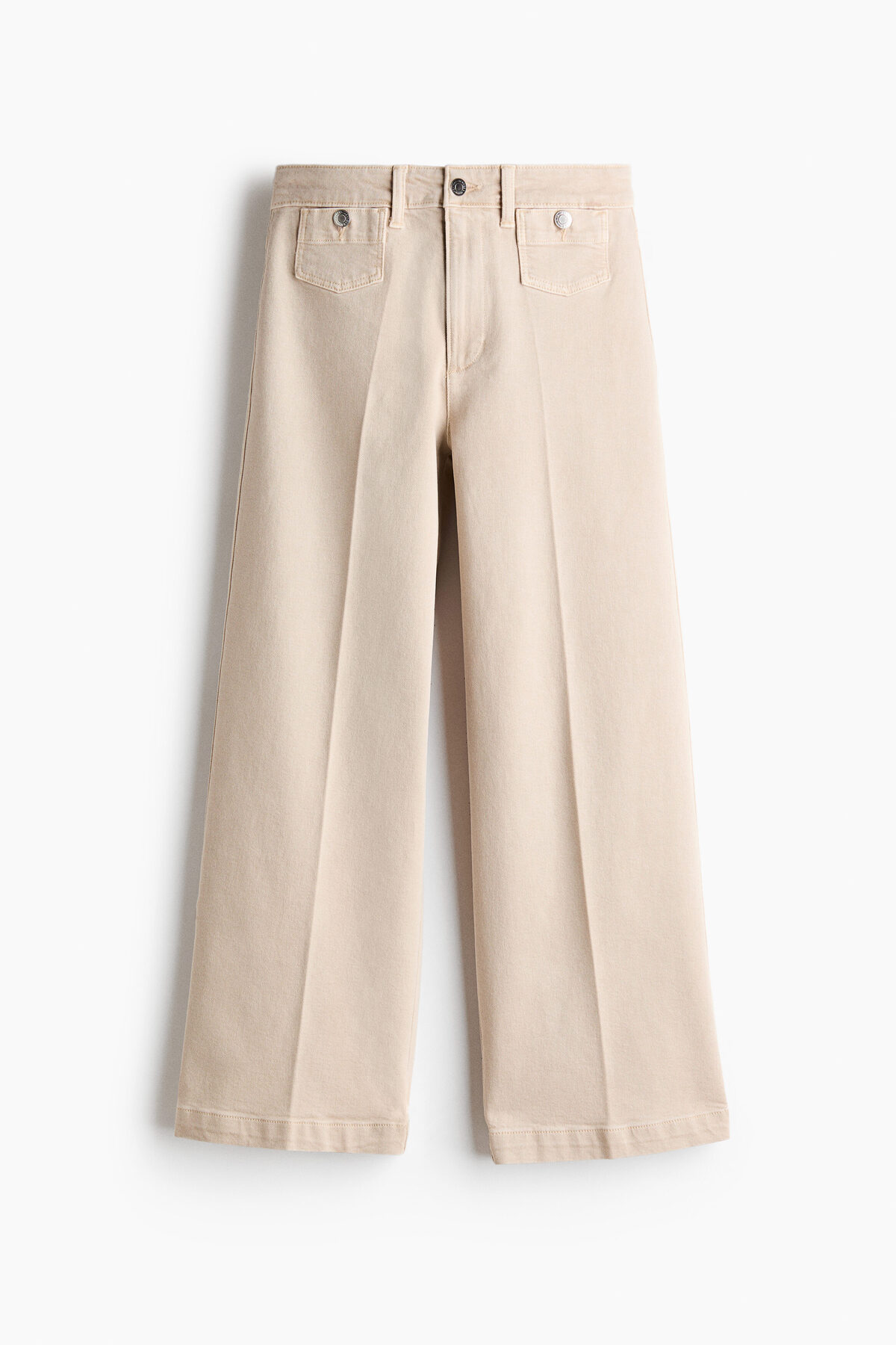 H&M Wide High Waist Ankle Jeans görsel 4