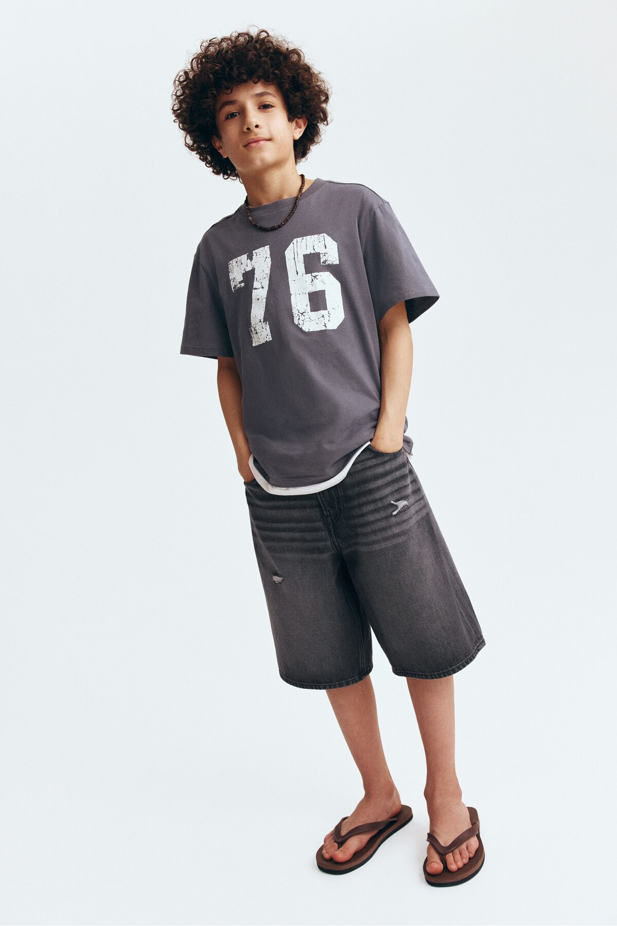 شلوارک جین گشاد و مناسب اچ اند ام شلوارک برمودا H&M