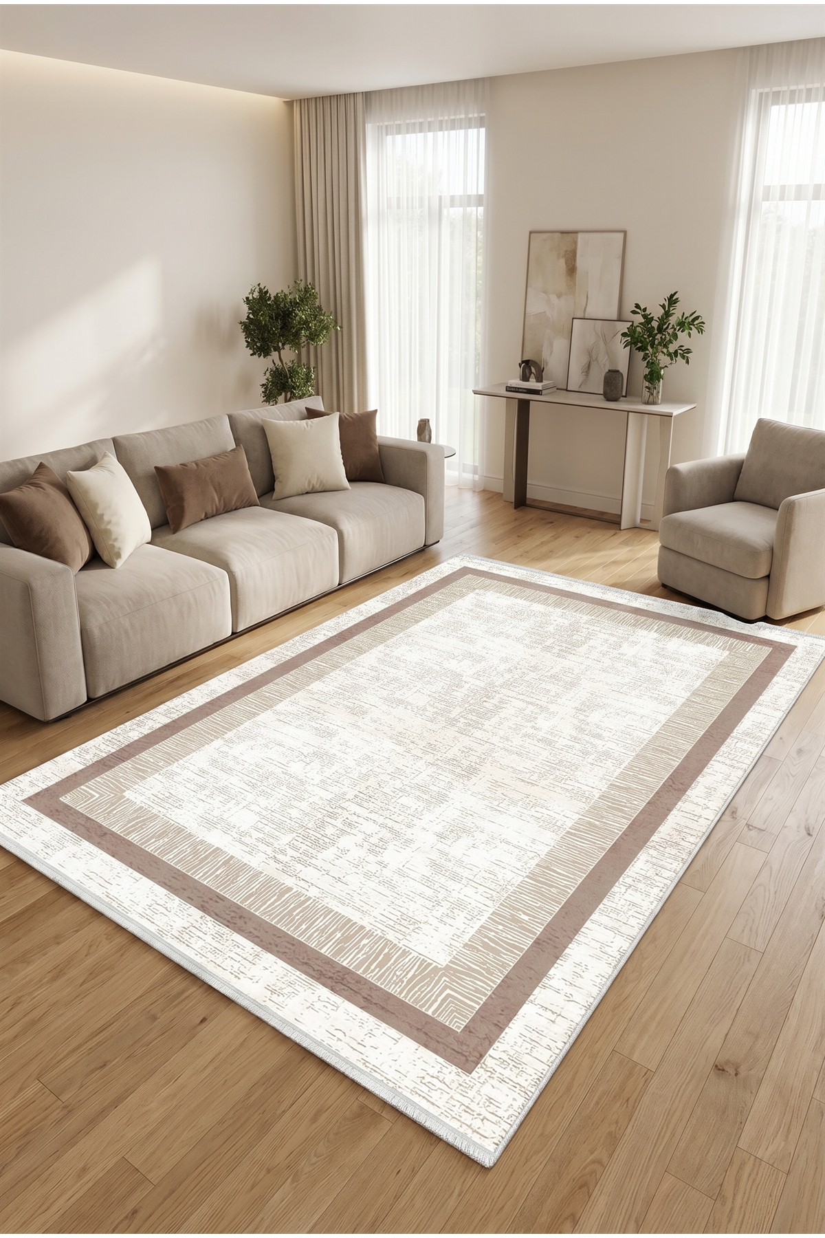 Mink Carpet Lounge Carpet Machine Washable Anti-Slip Base Carpet