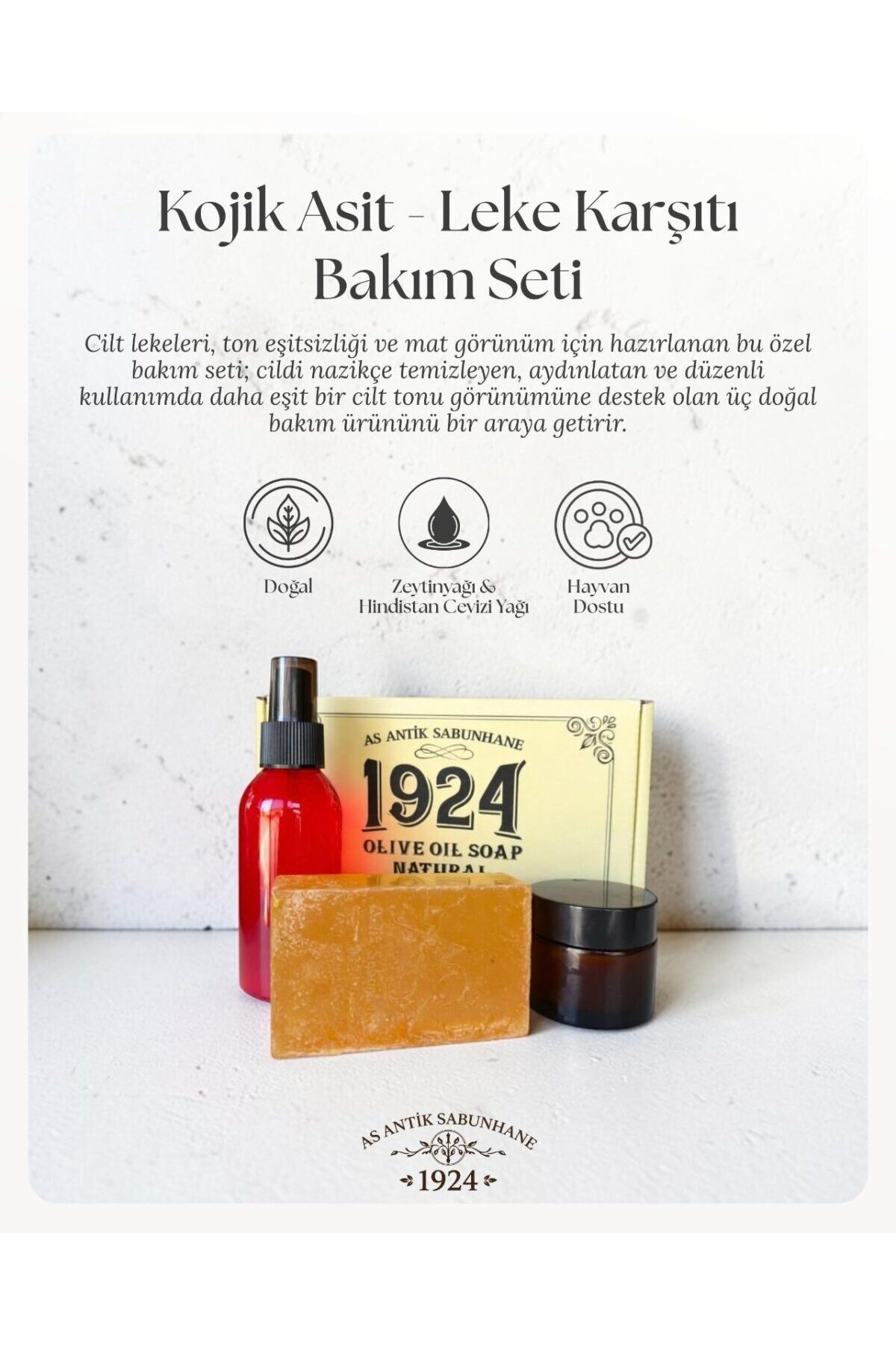 AS ANTİK SABUNHANE 1924 Kojik Asit Leke Karşıtı Bakım Seti — AS43451