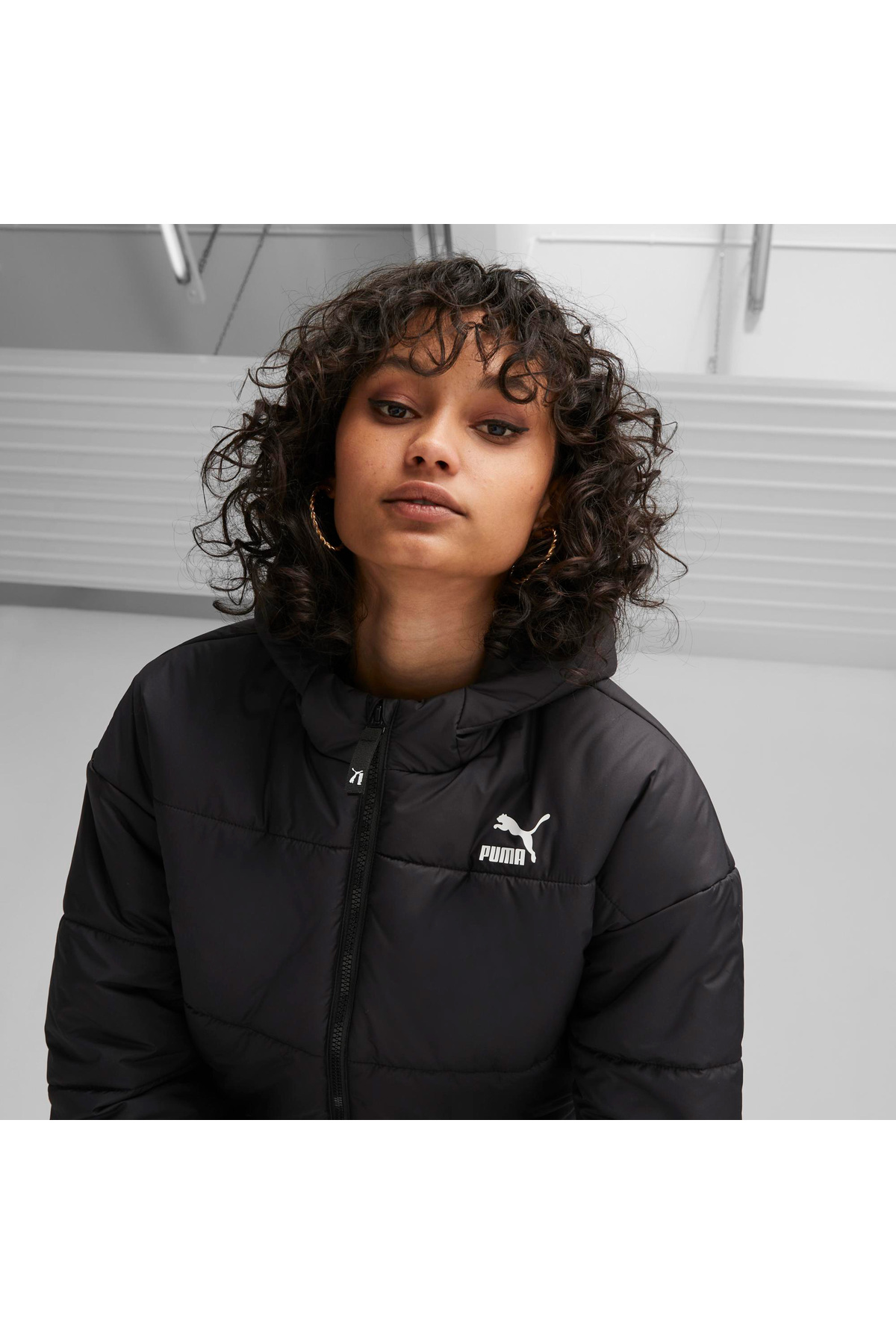 Puma Classics Padded Kadın Siyah Mont görsel 7