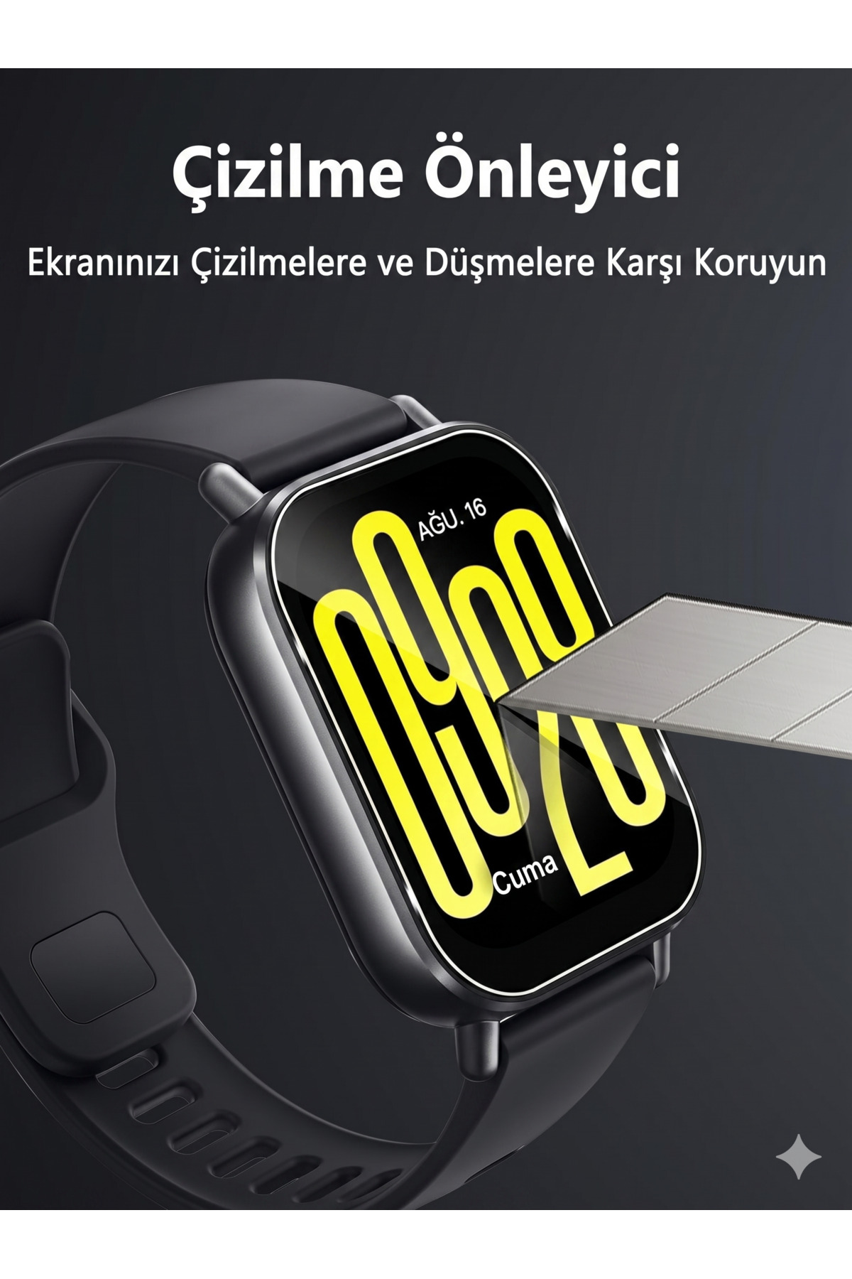 Mi Redmi Watch 5 Active Uyumlu Ekran Koruyucu Aparatlı Kolay Kurulum HD Şeffaf Temperli Cam Koruma