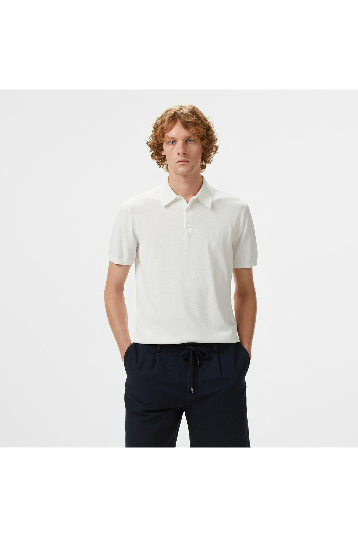 پولو سفید مردانه آرمانی اکسچنج پولوشرت Armani Exchange