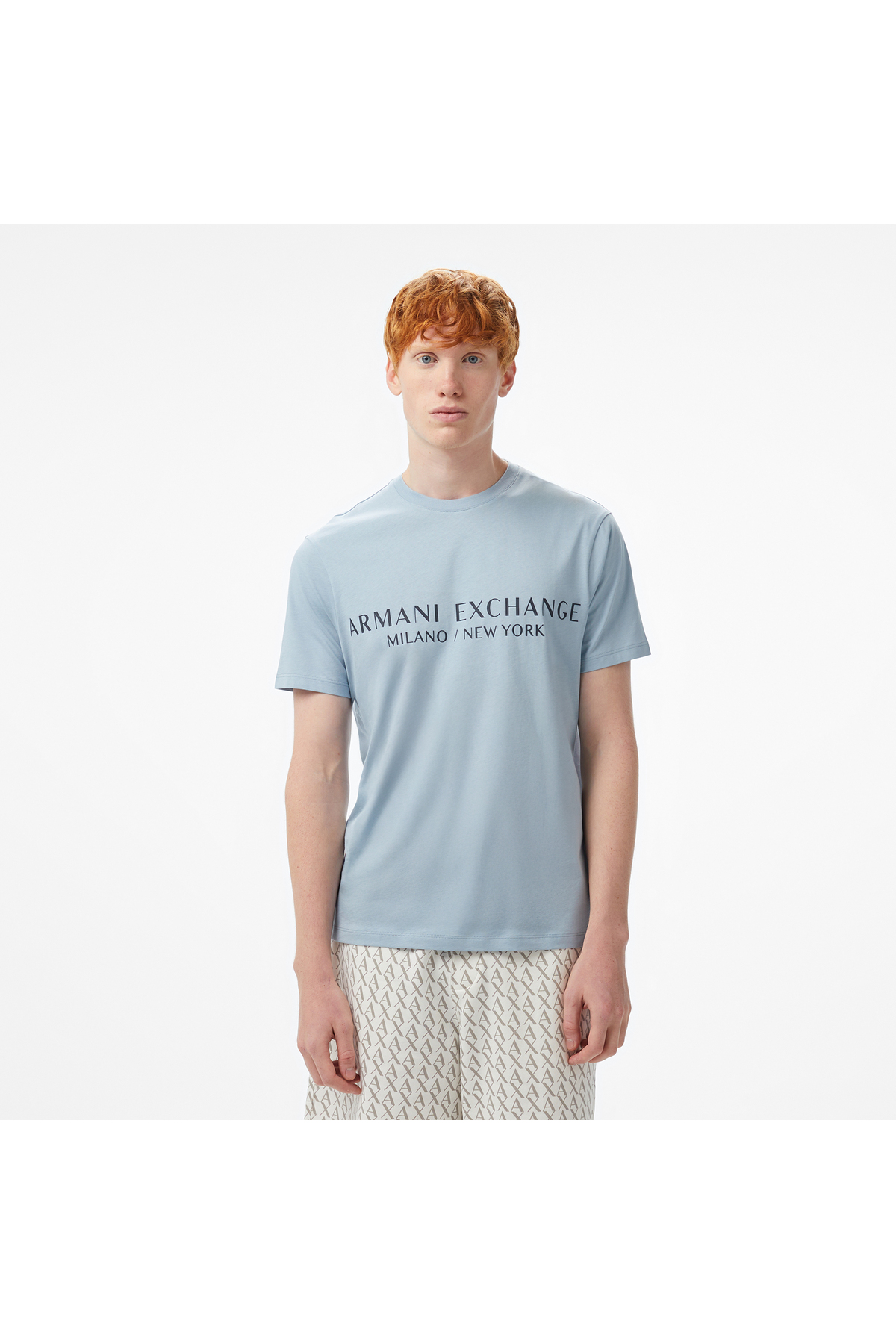 تی‌شرت یقه گرد آبی مردانه آرمانی اکسچنج تی شرت Armani Exchange