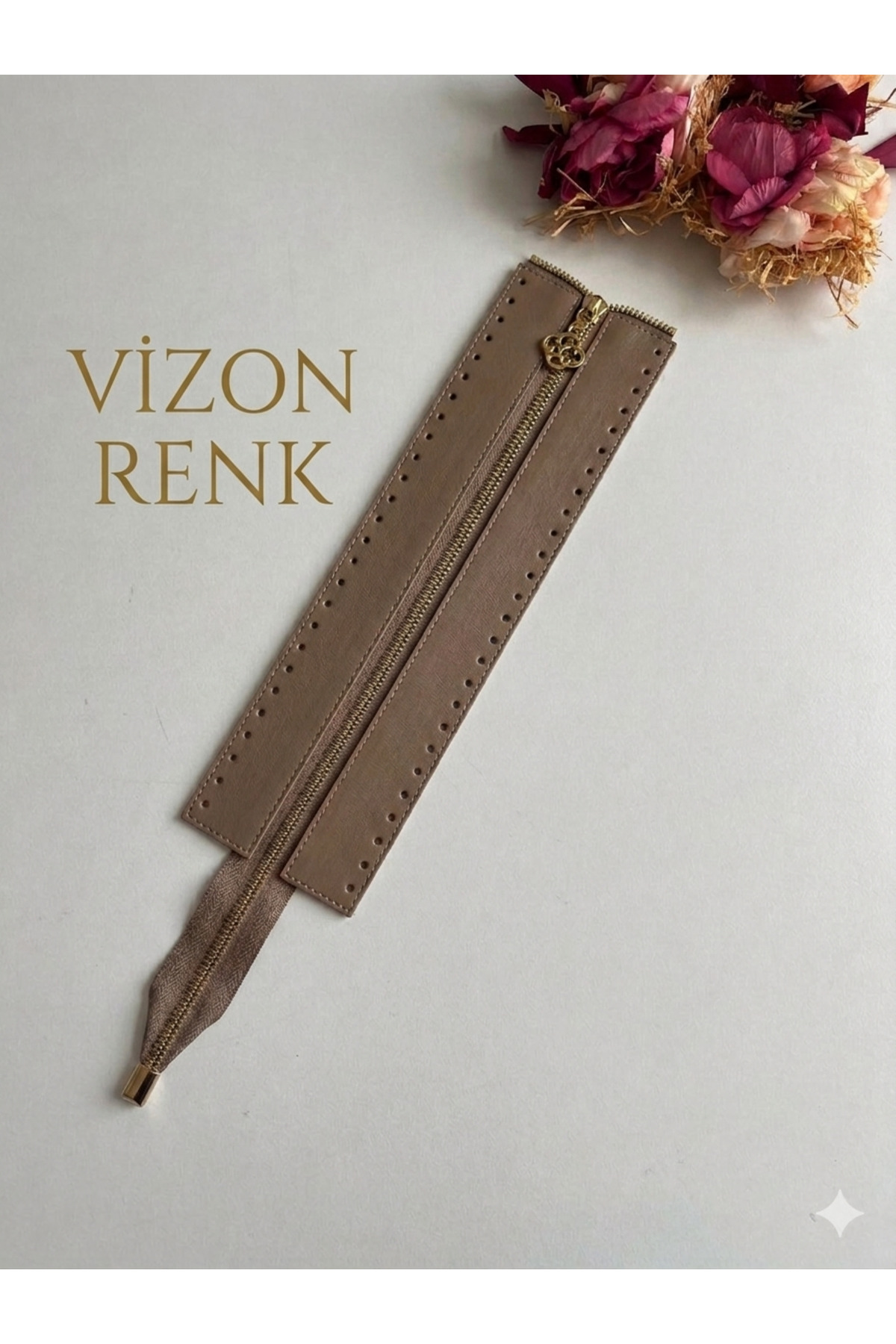 Faux Leather Zipper for Knit Bags