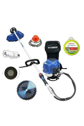 Hyundai HYX55S-T Benzinli Sırt Tırpanı 3HP Profesyonel Set Misinalı Bıçaklı+Z...