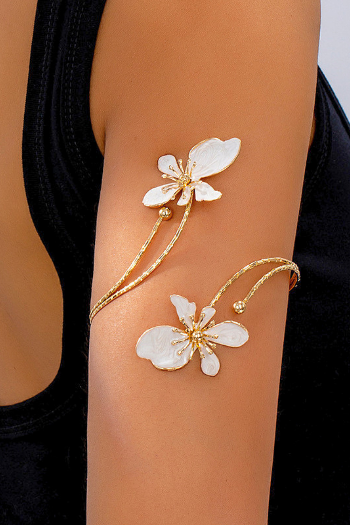 Armcuff Gold Women's Pazu Bracelet with Violet Enamel