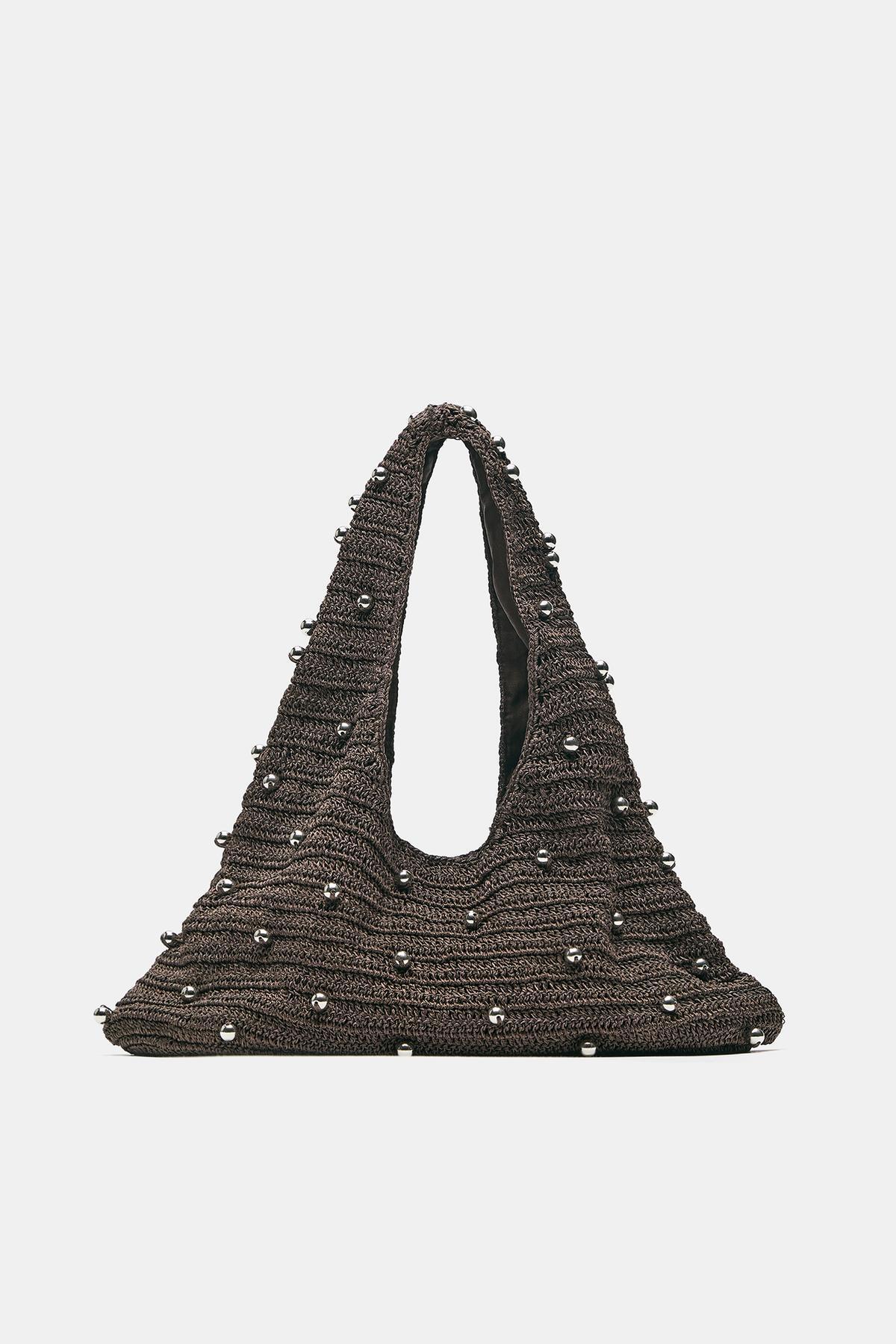 METALLIC DETAILED CROCHET BAG