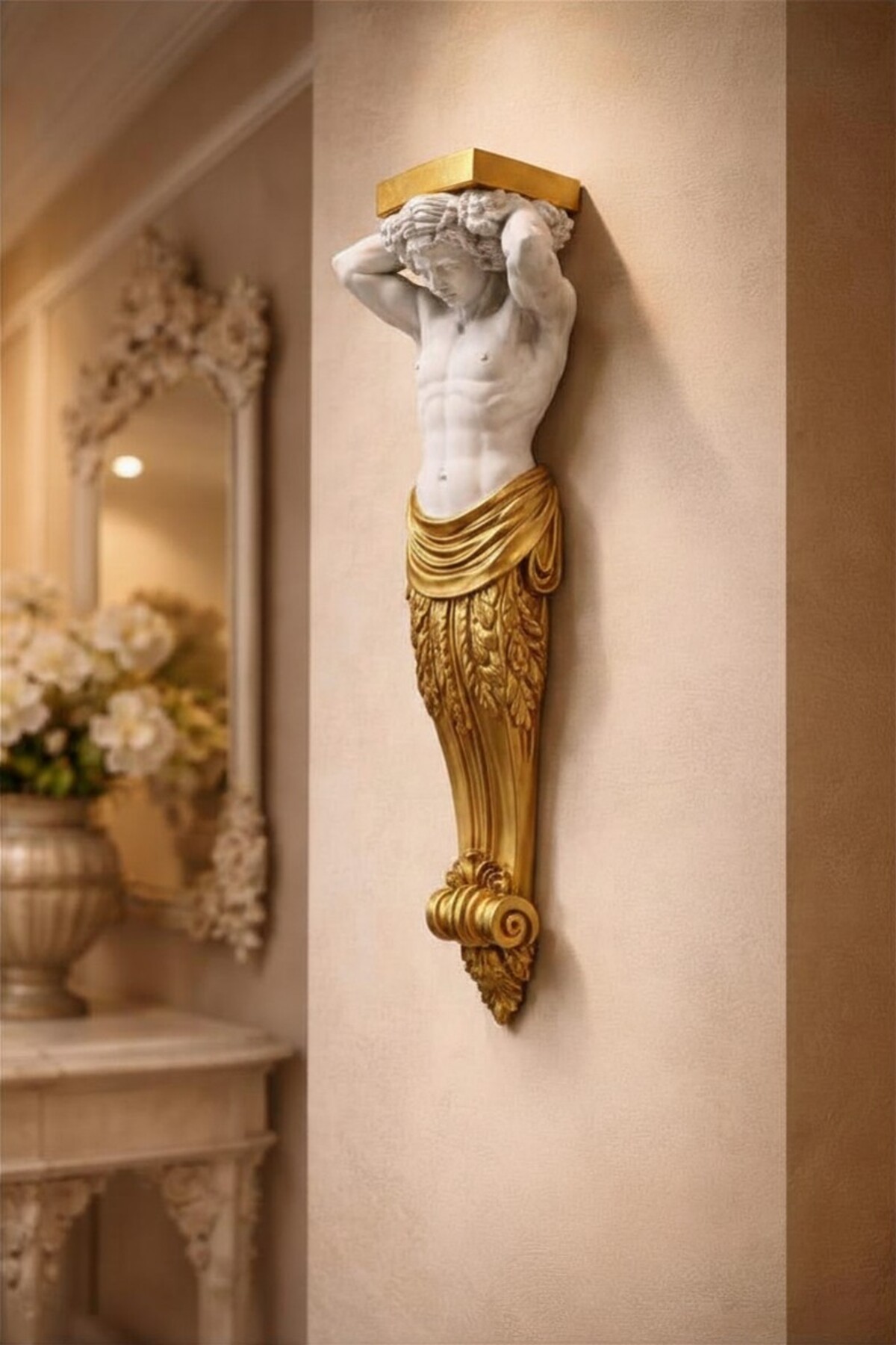 40cm Mens Wall Sculpture Decorative Hanging Wall Sculptures Mythological Wall Bust