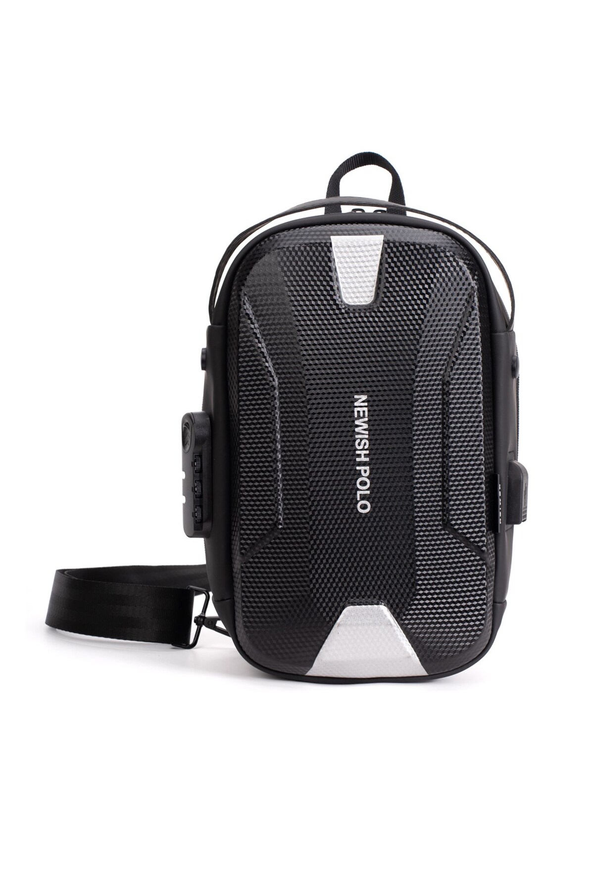 Newish Erkek Şifreli Kilitli Su Geçirmez Sling Bag 404 Çapraz Omuz Ve Sırt Çantası görsel 5