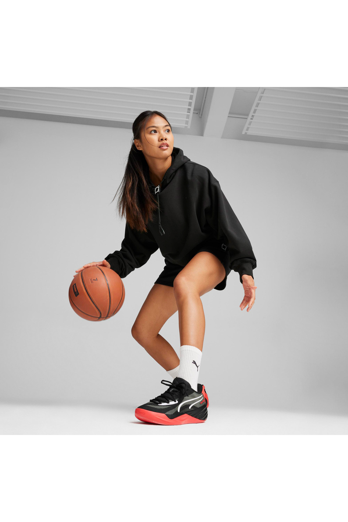 Puma All-Pro Nitro Unisex Siyah Basketbol Ayakkabısı görsel 5