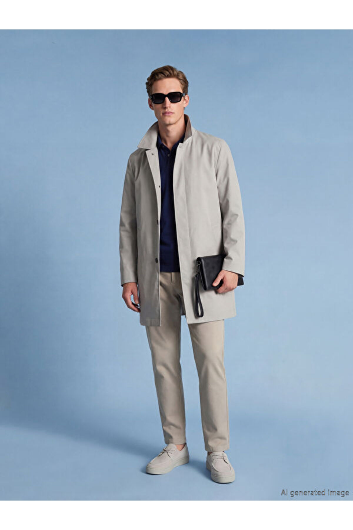 LC Waikiki Timeless Clothing & Zamansız Seçimler StandartKalıp Erkek Trençkot görsel 2