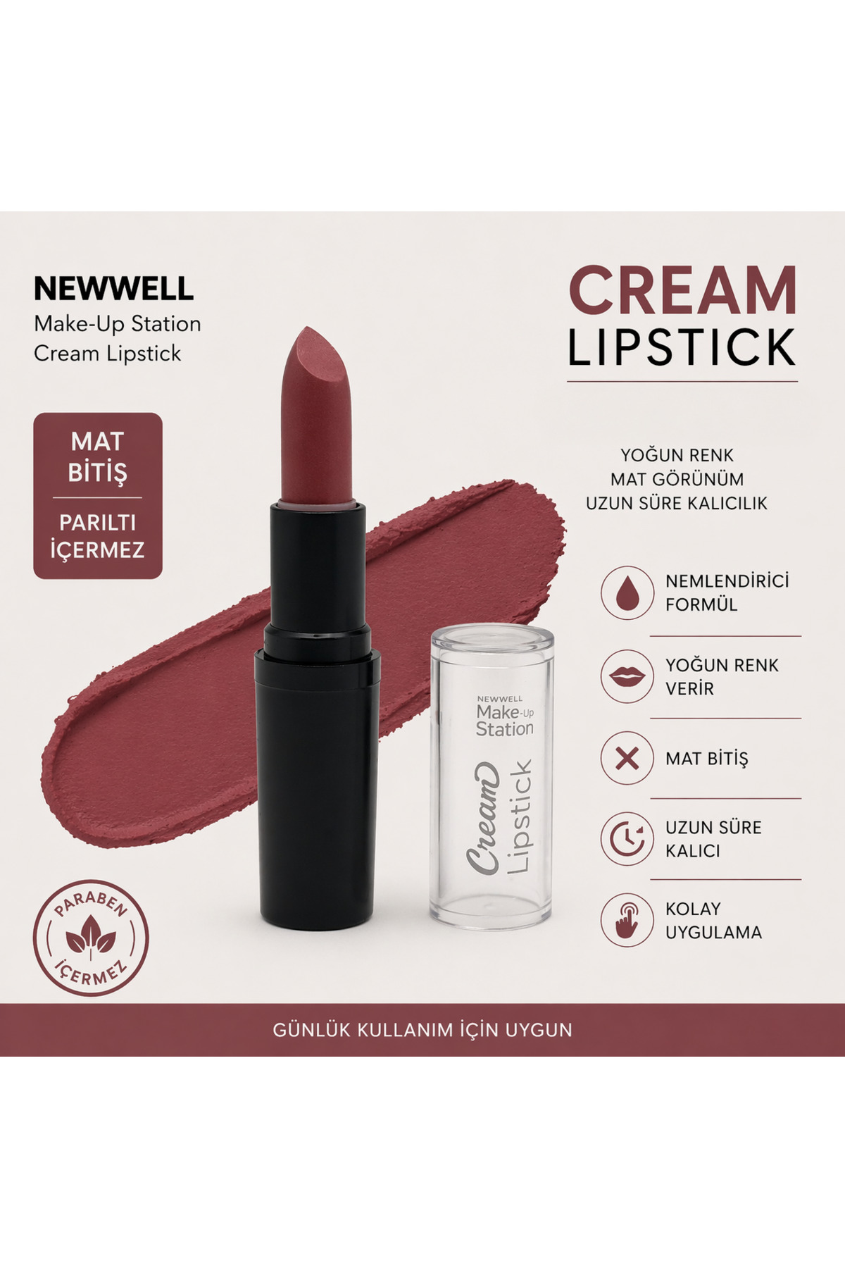 New Well Newwell Make Up Station Cream Lipstick - Fiyatı, Yorumları
