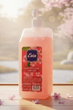 Evin Japon Kiraz Çiçeği Kolonyası 1 Litre 70° Sprey Başlıklı