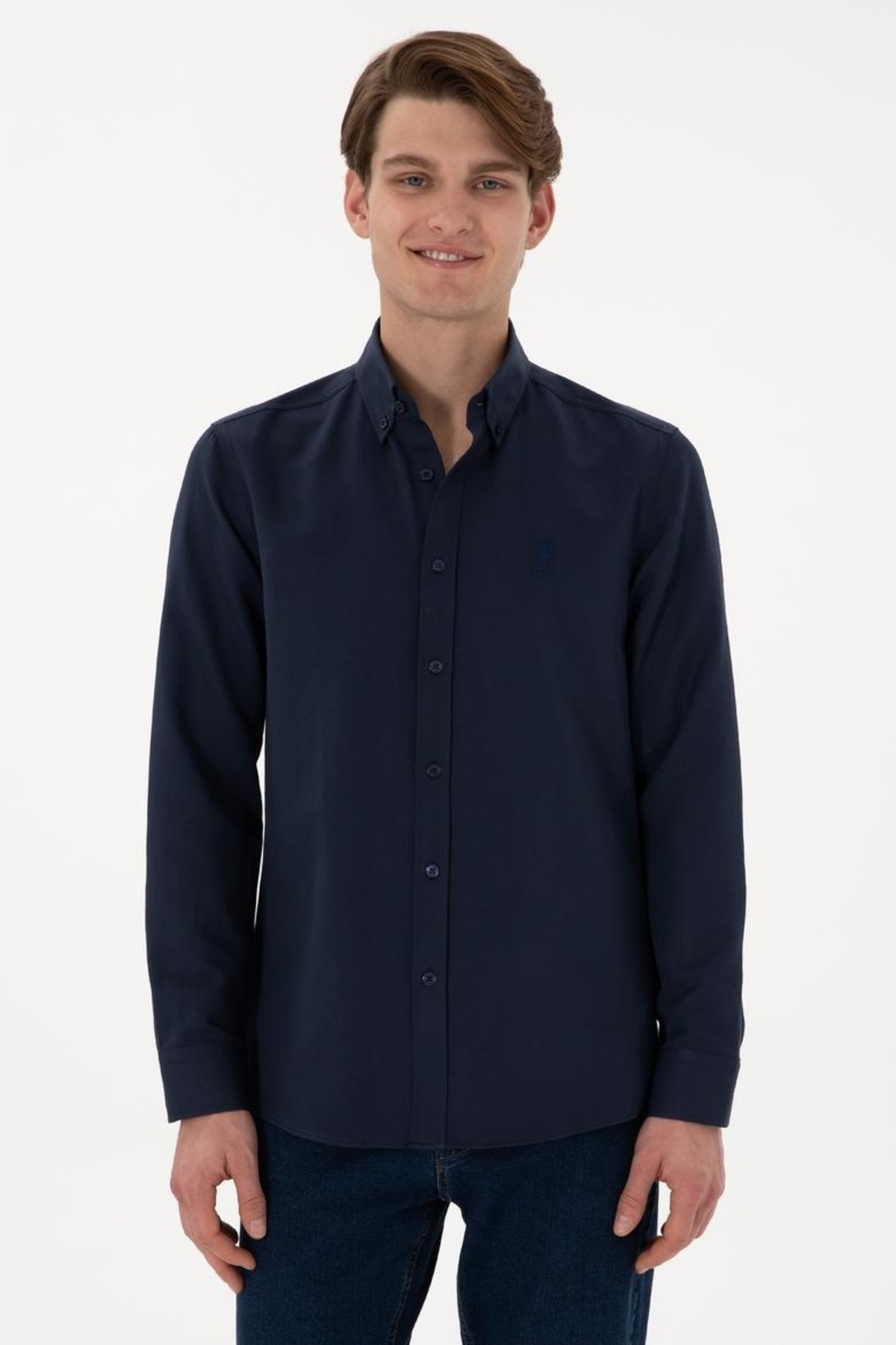 U.S. Polo Assn. Erkek Gömlek PU-8946 Gox026Y — آبی 26Y129000074_129003