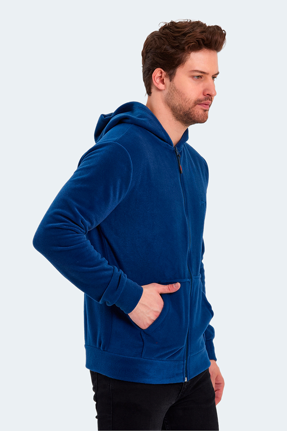 Slazenger SAMSON 2 li set Erkek Fermuarlı Kapüşonlu Cepli Sweatshırt görsel 7