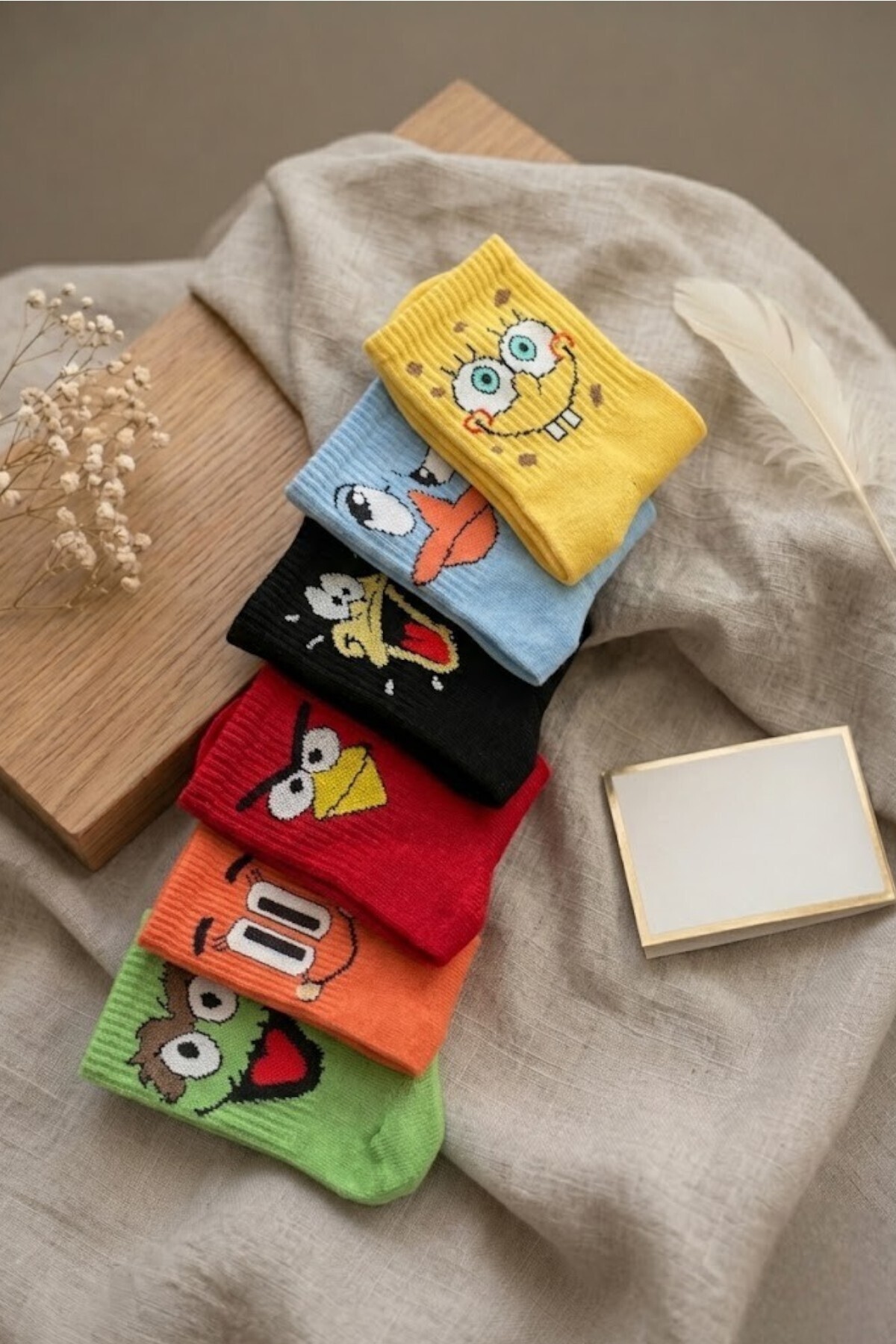 Socks Stores 6 pari pamučnih unisex šarenih koledž čarapa – muške i ženske te...
