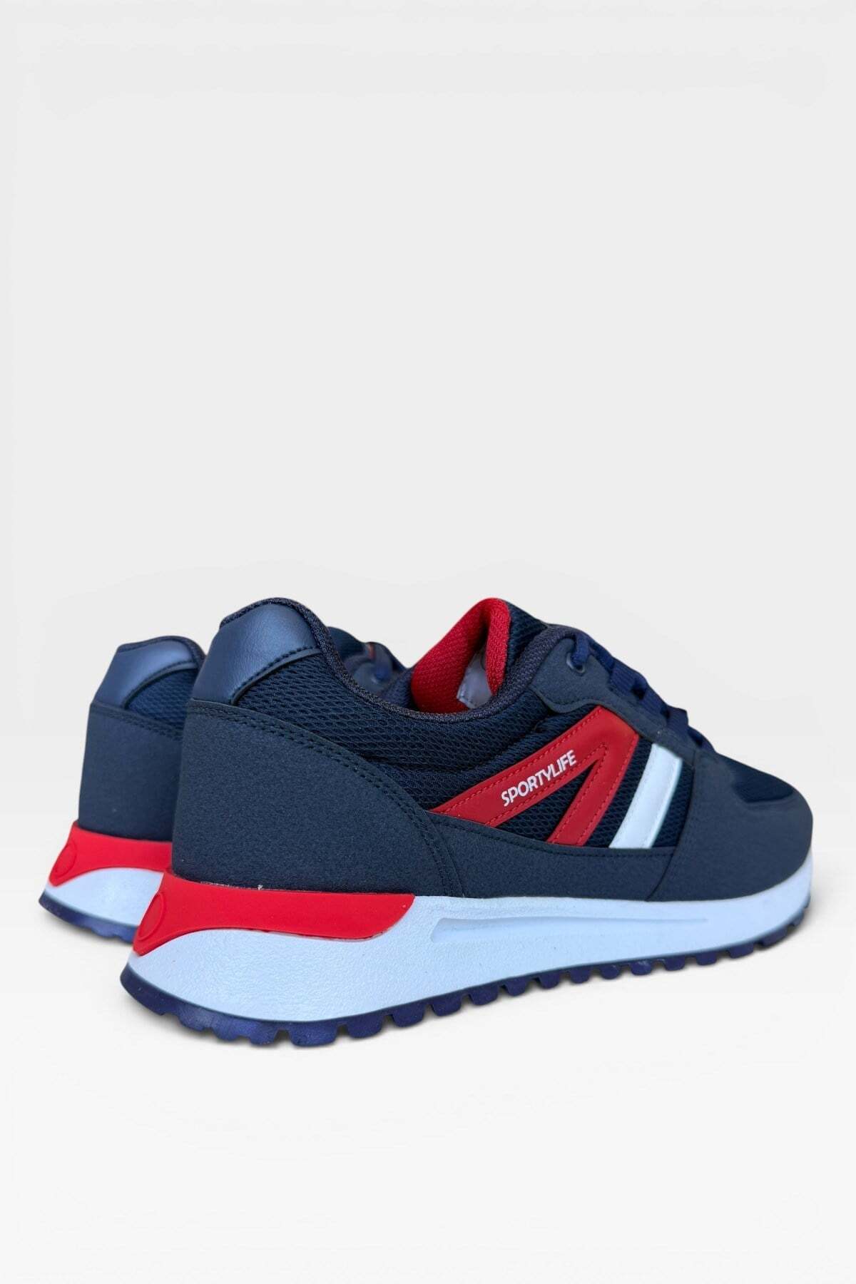 Erkek Ortopedik Airfile Günlük Yürüyüş Koşu Sneaker Spor Ayakkabı LACİVERT — سفید 3465 — تصویر 4 از 6