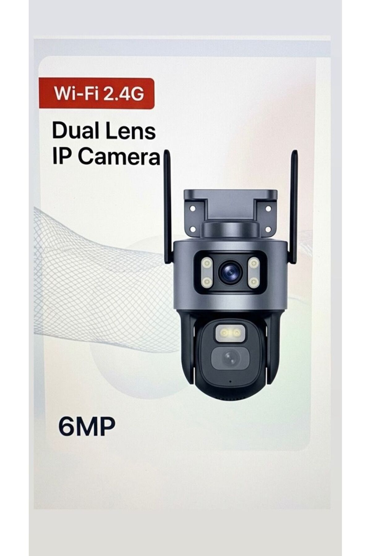 2.4G WIfi BAğLANTıLı 355DERECE DÖNEBILEN 3+3 6MP FULL HD AKıLLı IP KAMERA