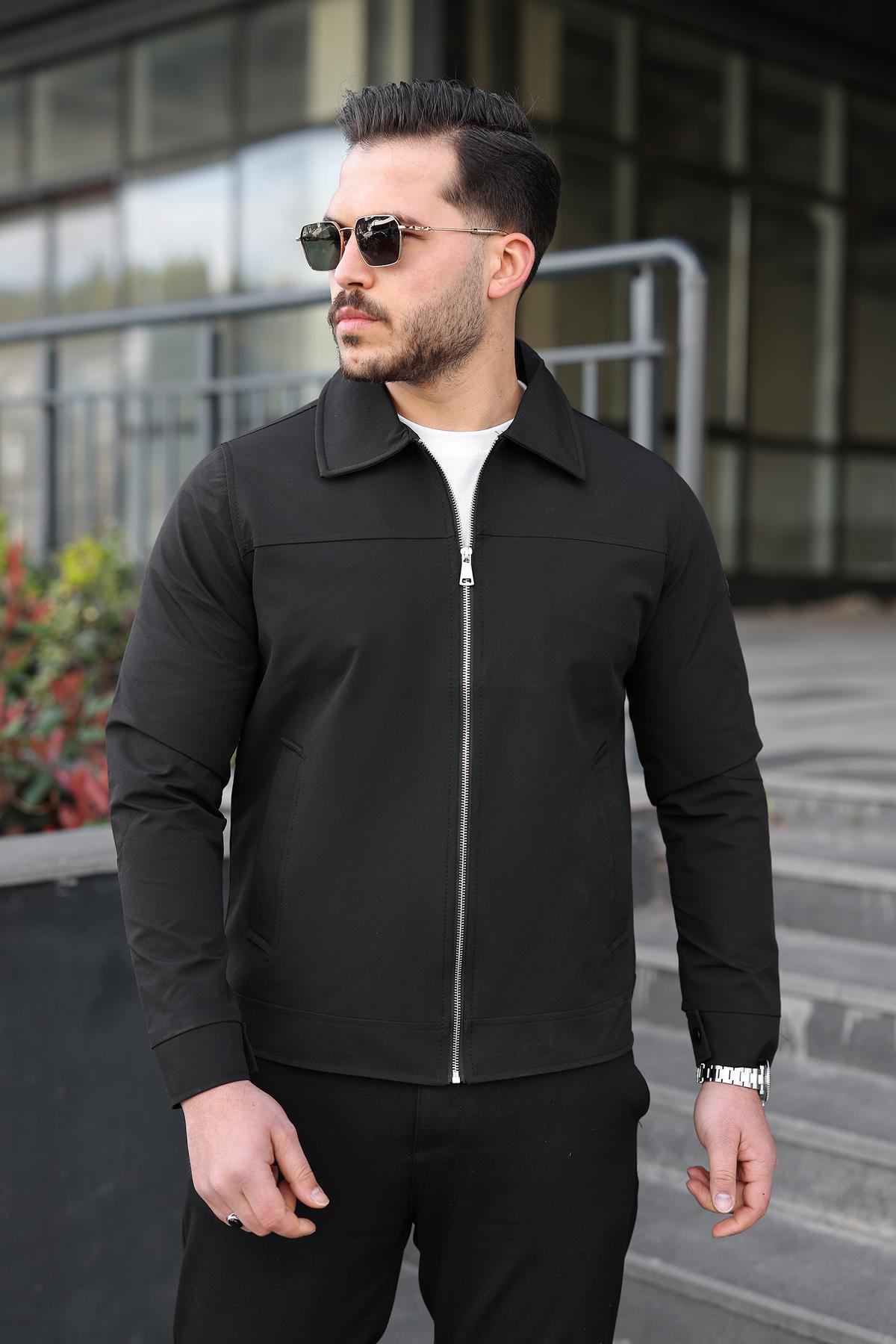 ByTrend Yakalı Fermuarlı Mevsimlik Mont PLDP 3033_60390-1 görsel 4