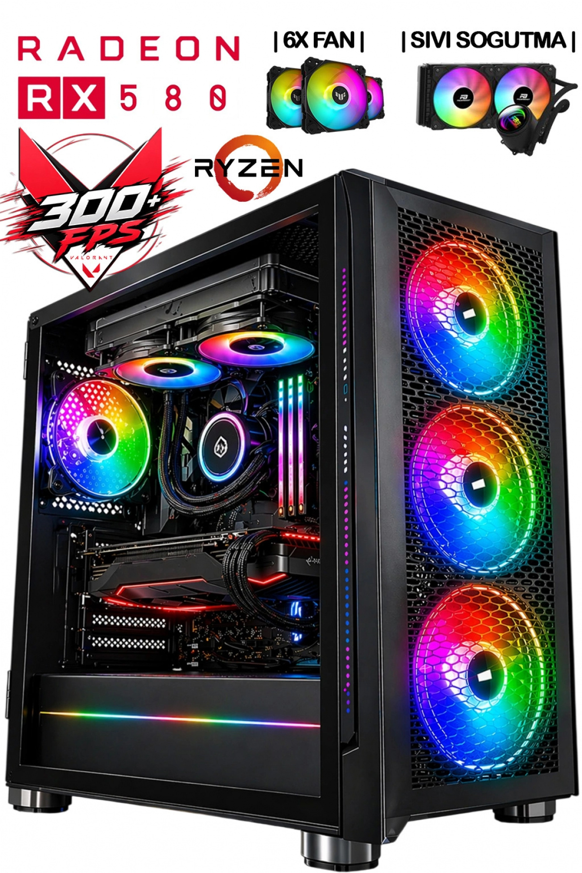 J-TECH noX Ryzen 5 5500 | 32GB RAM | 512GB SSD | RX580 8GB | SIVI