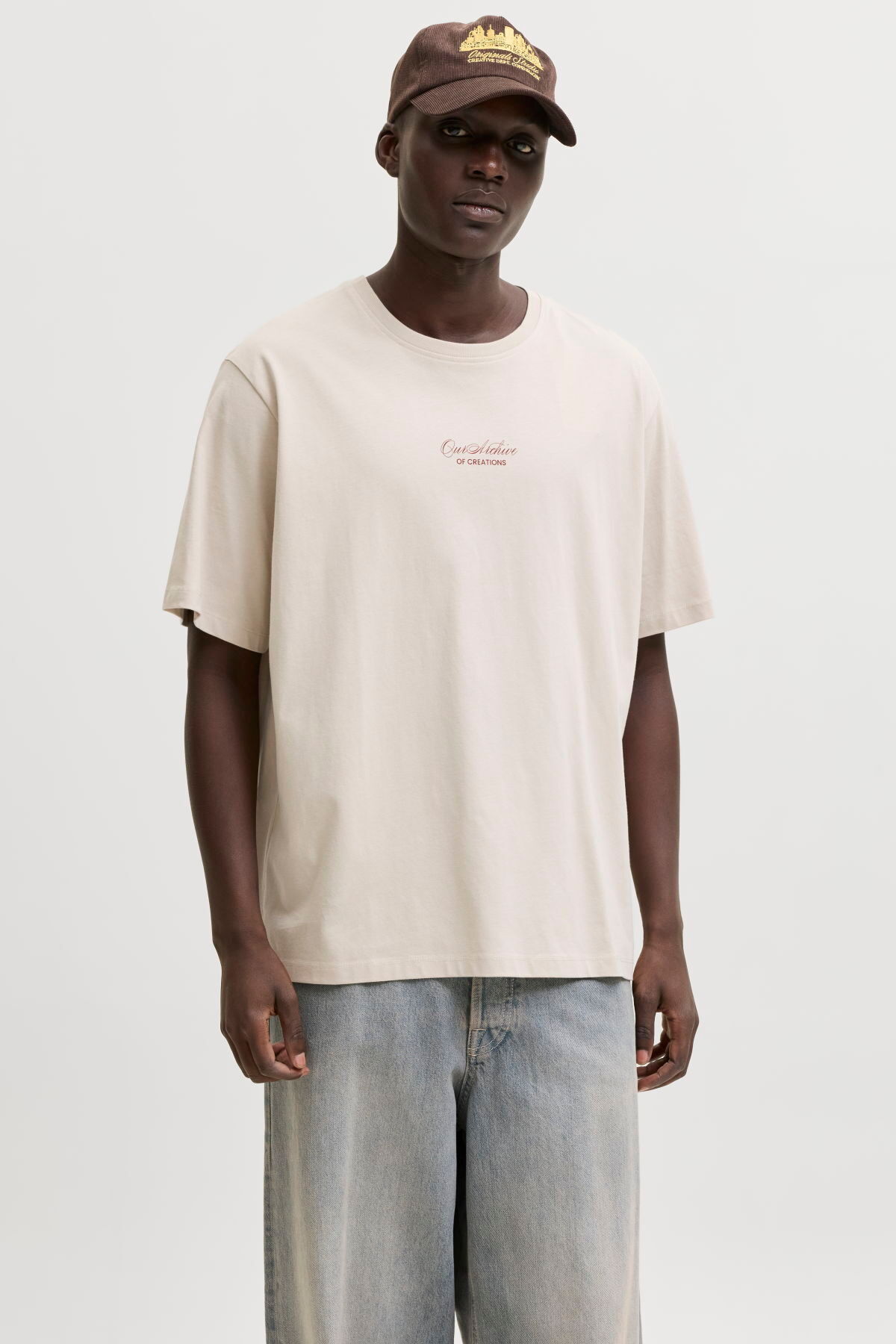تی‌شرت یقه گرد طرح‌دار مردانه - طرح هنری جک اند جونز تی شرت Jack & Jones