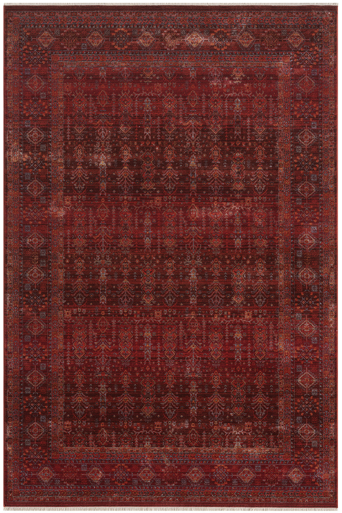 Emirgan Claret Red Anatolian Pattern Timeless Classic Soft Four Seasons Home Living Room Living Room Rug