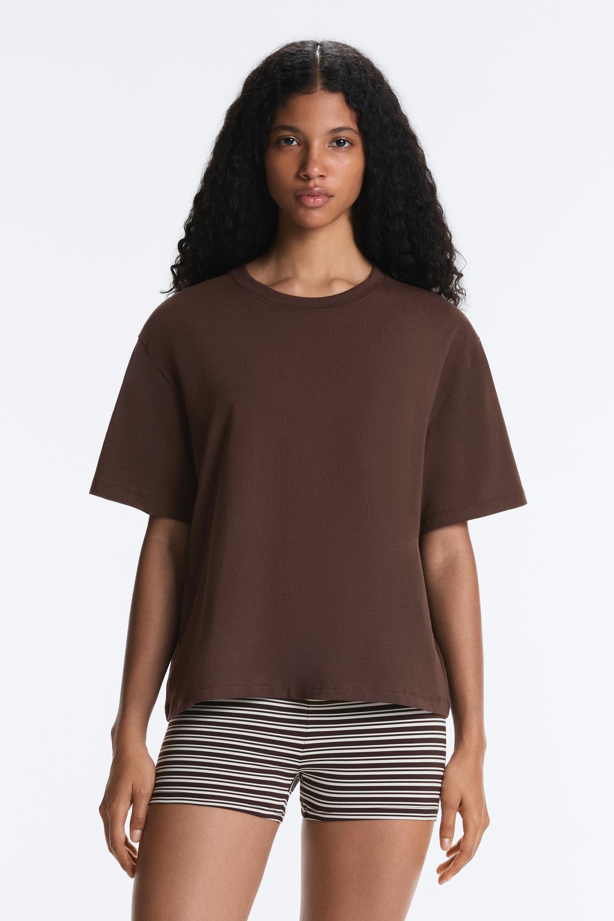 Boxy short sleeve cotton T-shirt