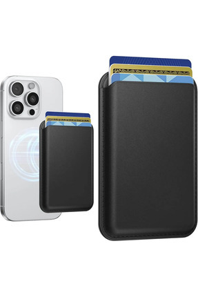 CaseHub iPhone 17-16-15-14-13-12 Telefon Kılıf Arkası Magsafe Kartlık Deri Cü...
