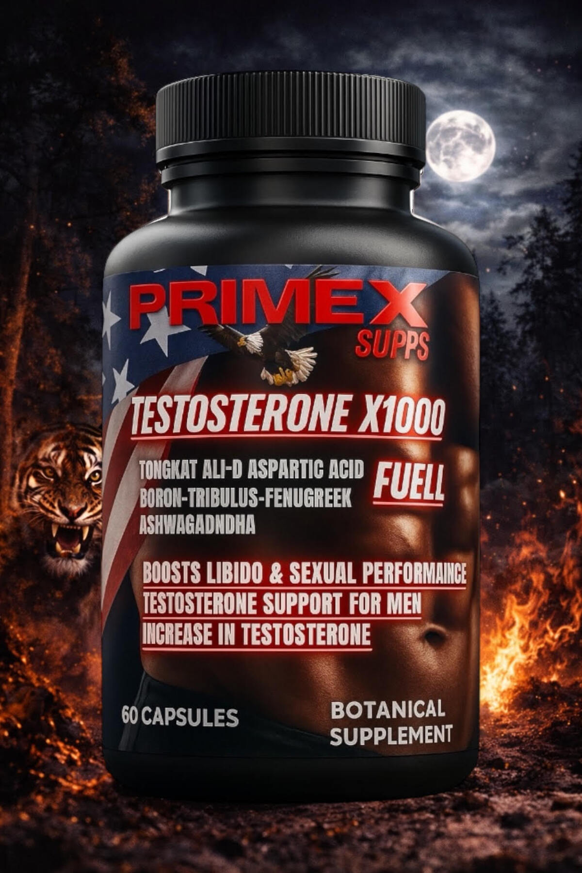 Primexsupps Testo Booster, Tribulus Terrestris, Ginseng,Bor