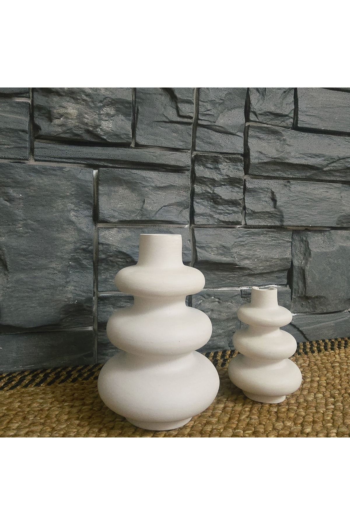 Bohemian Style BLACK Scandinavian 2-Piece Twist Vase Gift Pinterest Pampas Decorative Item
