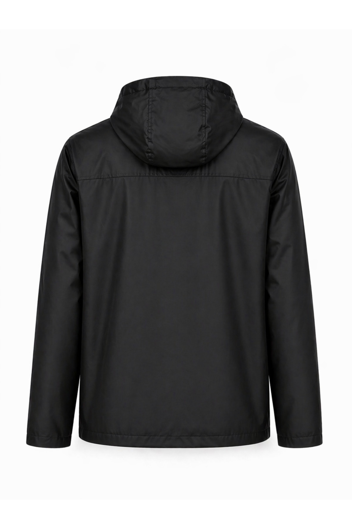 Sınwear Erkek Siyah Kapüşonlu Su Geçirmez Hafif Mont, Günlük & Spor Şık Rüzgarlık görsel 8