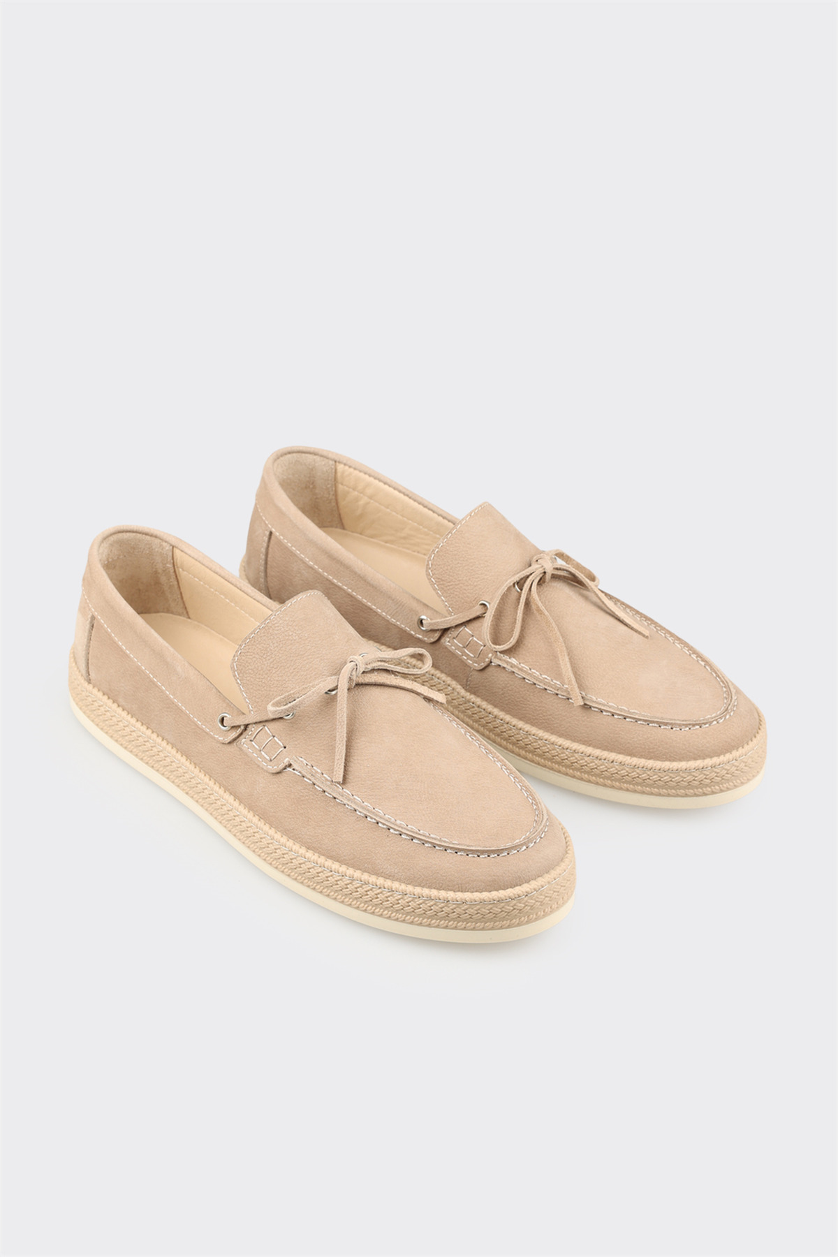 Elle Shoes Bej Deri Erkek Günlük Ayakkabı görsel 2