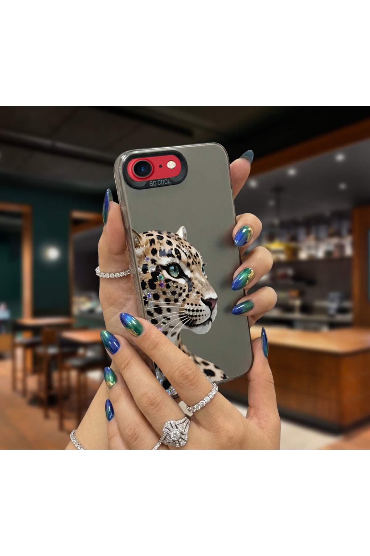 Caseji İphone 7-8-SE2020 Uyumlu Kaplanlar Baskı Desen Darbe Emici