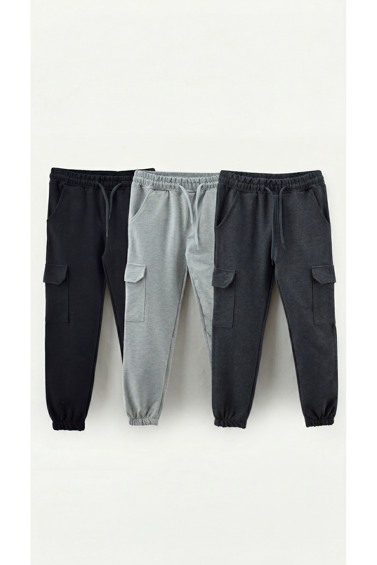 Cargo Pocket Basic Boys' 3-Pairs Sweatpants