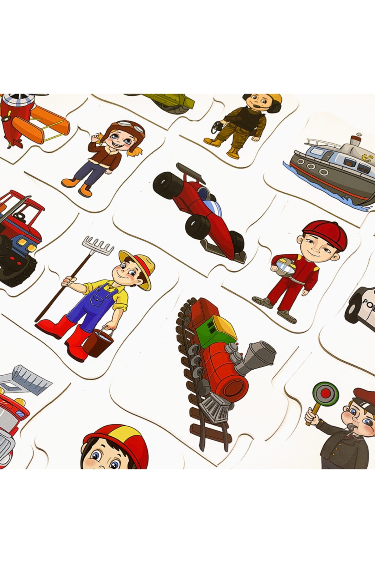 minİQ toys Sebzeler Ve Meyveler - Meslekler Ve Taşıtlar 2'li Set Eğitici-öğretici Yapboz fotoğrafı 5 (önizleme)