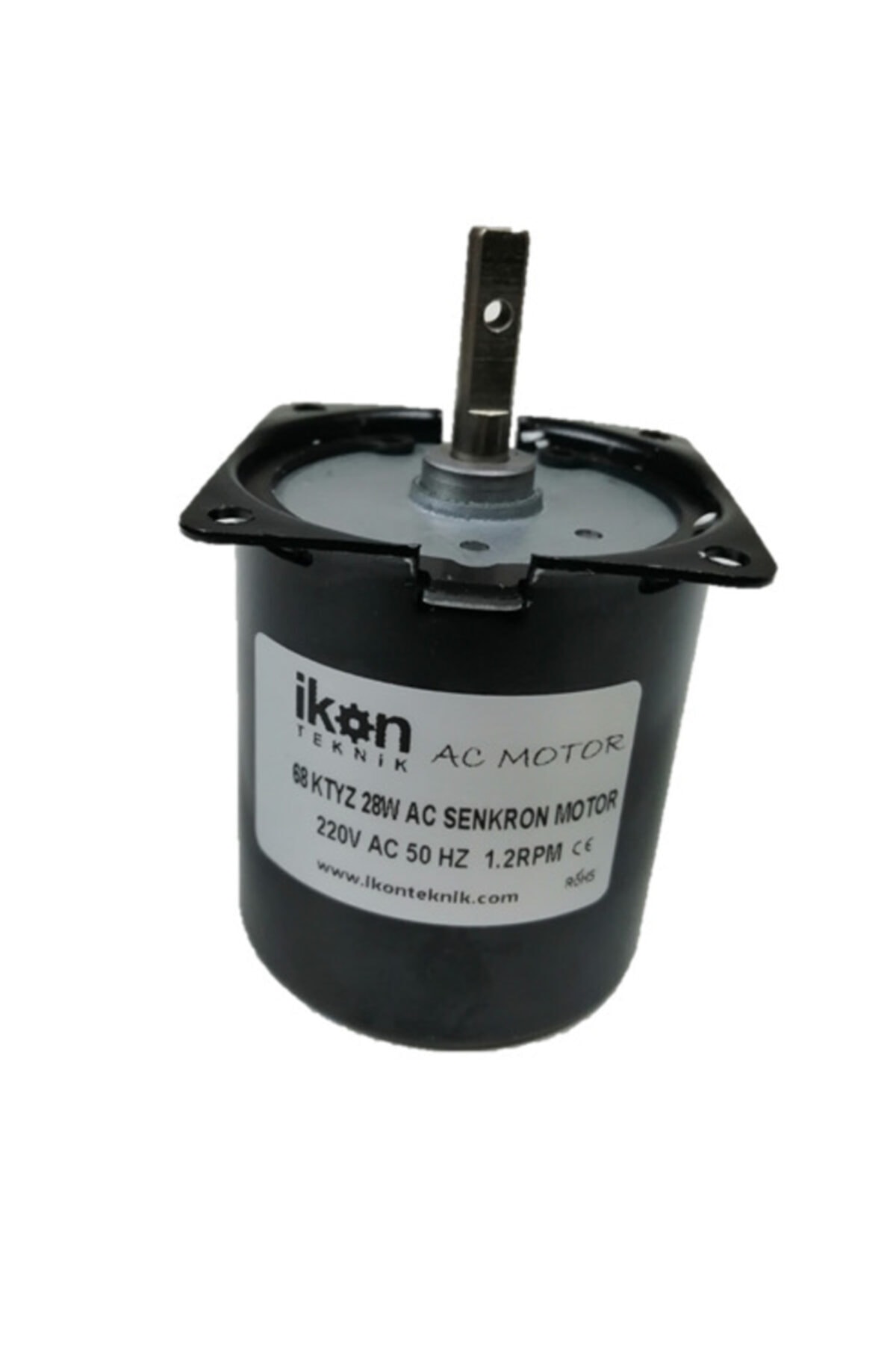 İKON TEKNİK AC SENKRON MOTOR 68 KTYZ 28 Watt 1.2 RPM 220 Volt