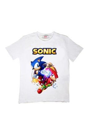 Sonic Çocuk Tişört Beyaz Unisex TTCTKSONB01