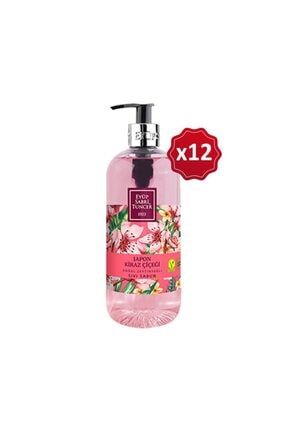 Doğal Zeytinyağlı Sıvı Sabun Japon Kiraz Çiçeği 500 Ml X 12 Adet DUVENCI-EST-M1334