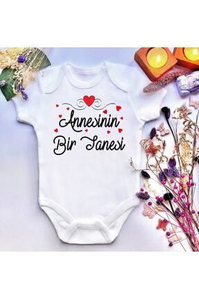 Unisex Bebek Annesinin Bir Tanesi Baskılı %100 Pamuklu Çıtçıtlı Body Zıbın irems39