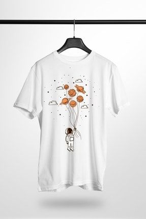 Astronot Unisex Beyaz Regular T-shirt P27375S6134