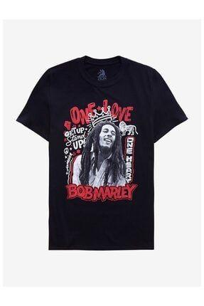 Bob Marley Get Up Stand Up Doodle Siyah Unisex Tshirt Model 34 TYC00236737876
