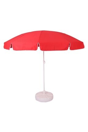 Polyester 2 Metre Kırmızı Şemsiye - Tepeden Kırmalı Plaj Şemsiye - Bahçe Şemsiyesi - Balkon Şemsiyes 2m-gaba-kirmizi03-semsiye