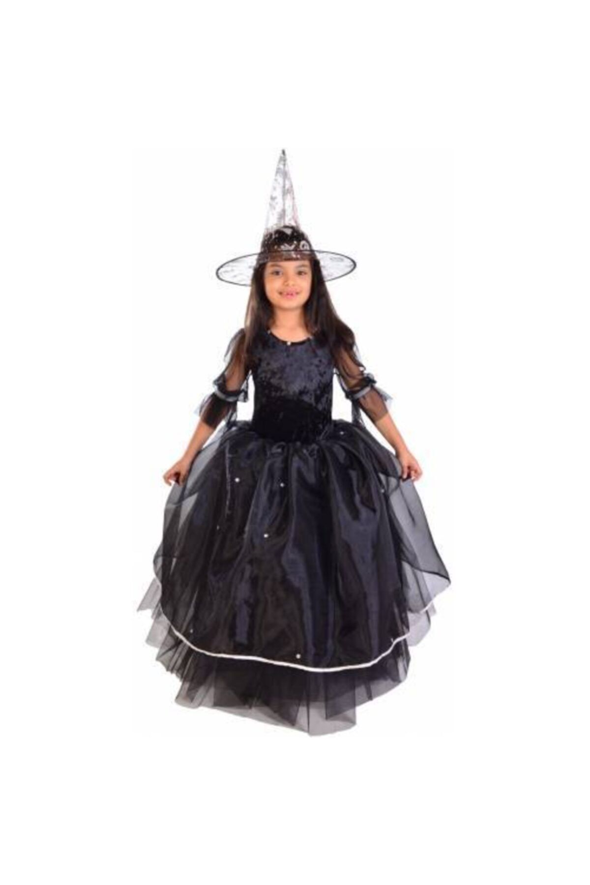 کاستوم کامل دخترانه طرح جادوگر سیاه هالووین