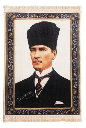 Atatürk Resimli Duvar Halısı Saçaklı No: 4 70x100 Cm CCD9651
