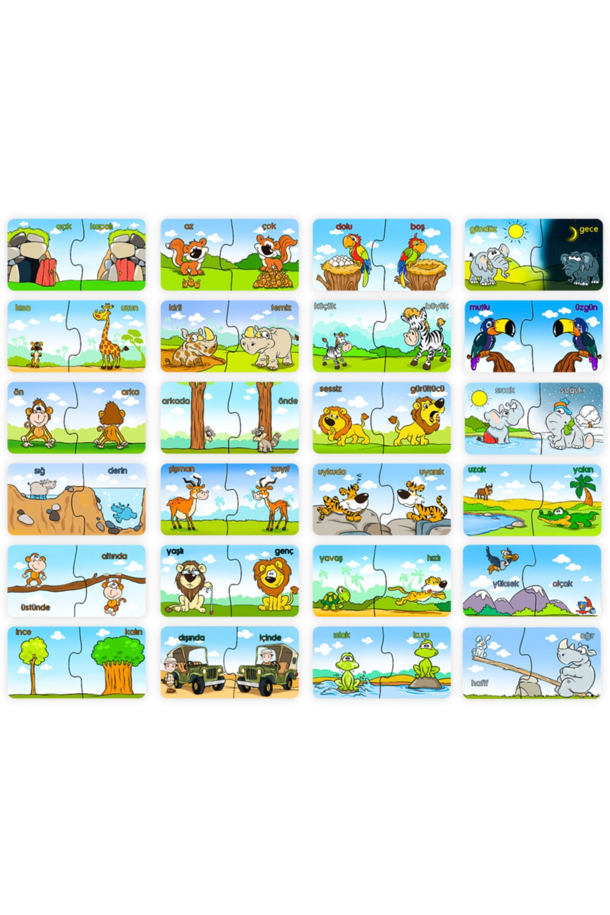 minİQ toys Sebzeler Ve Meyveler - Zıtlıklarla Safari 2'li Set Eğitici-öğretici Yapboz fotoğrafı 7 (önizleme)