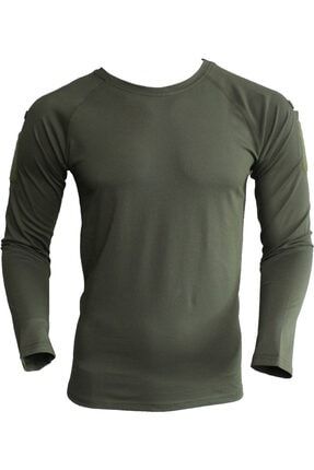 Haki Renk Tactical Uzun Kol T-shirt blg-ör-074