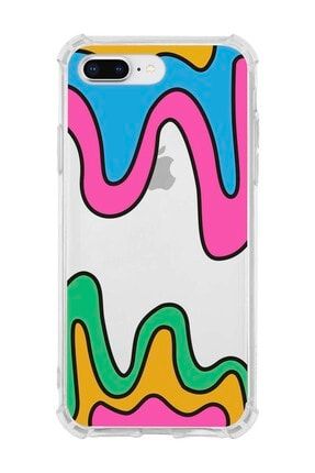 Iphone 8 Plus Şeffaf Darbe Emici Renkli Tasarım Desenli Olex Kılıf IP8POLEX-022