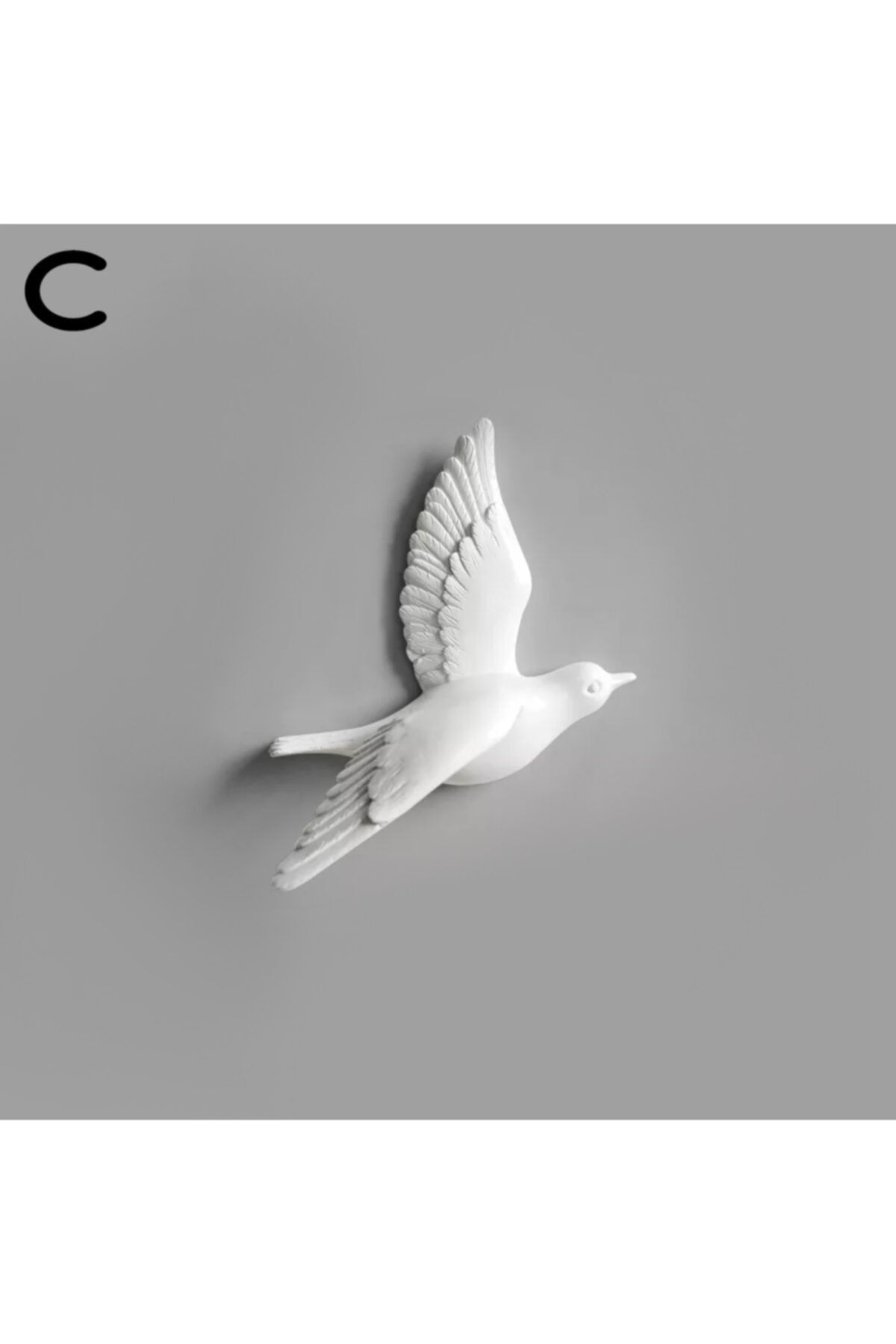 Dekoratif Üç Boyutlu Uçan Kuş Duvar Dekoru Model C Biblo - 3