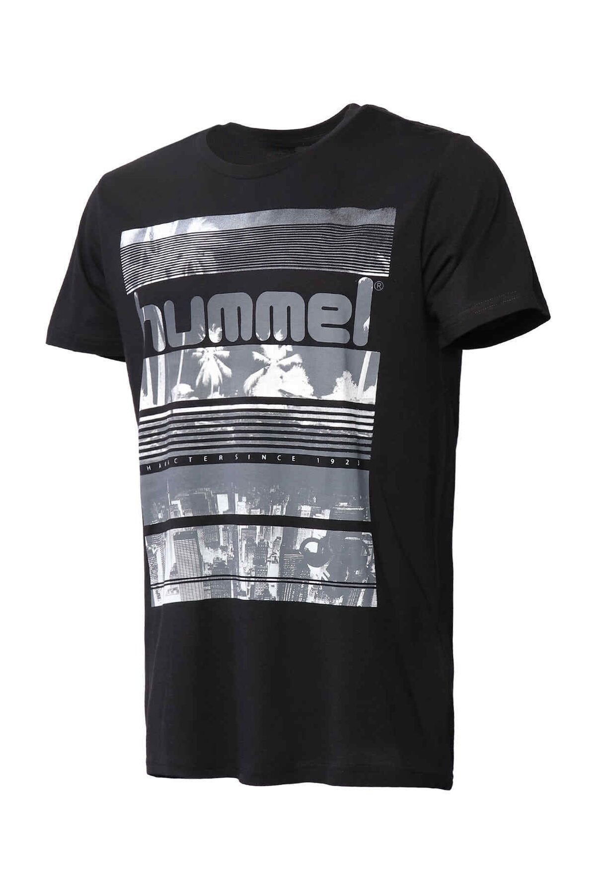 تی شرت مردانه قابل تنفس طرح دار مشکی هومل Hummel (برند دانمارک)